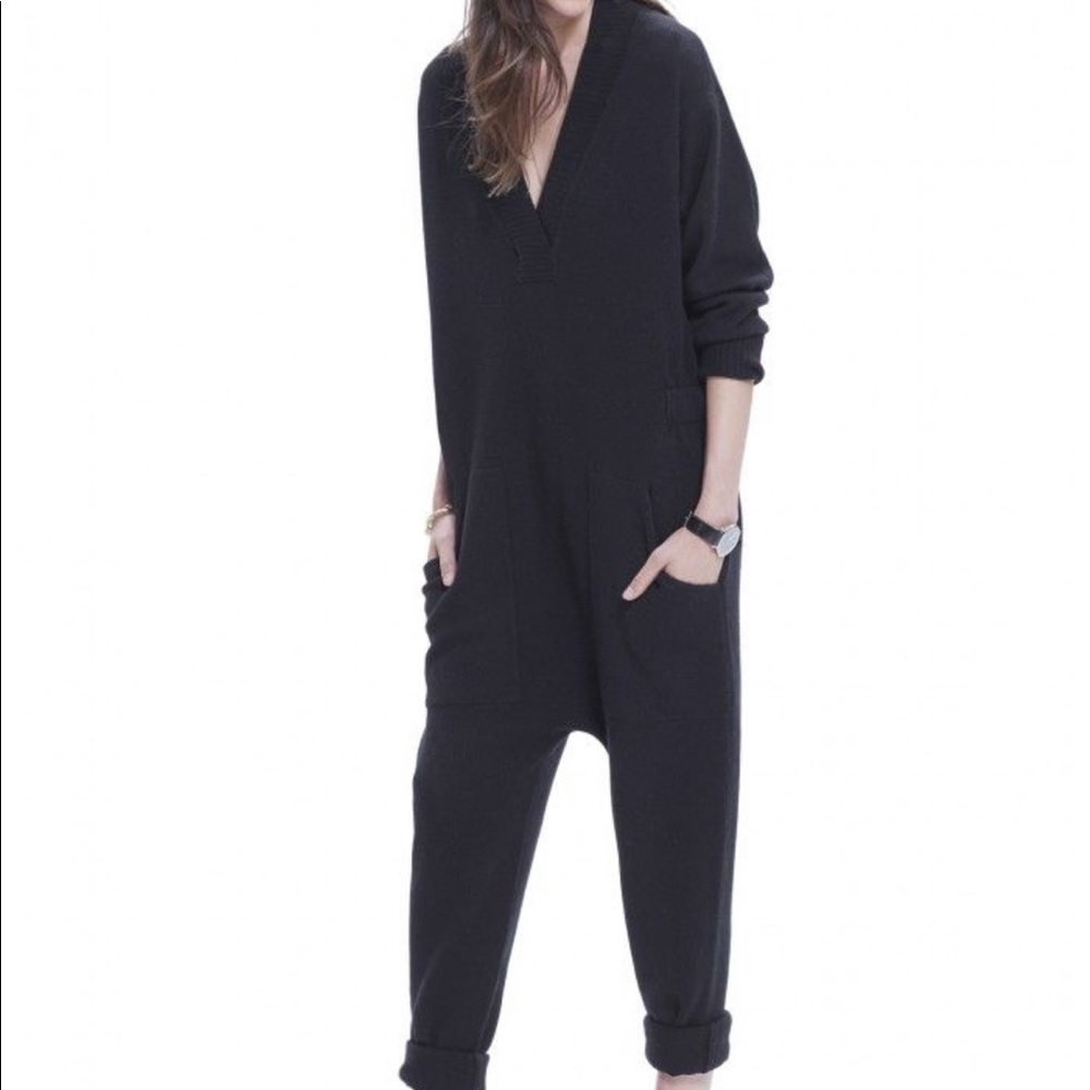 Cashmere Gallery Jumpsuit In Black by Hatch